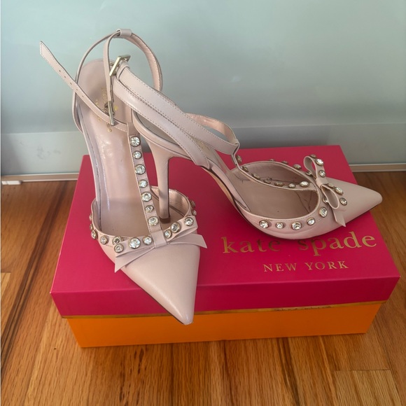 kate spade Shoes - Kate Spade Lydia Blush Studded Heels